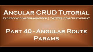 Angular route params [upl. by Annuahs]