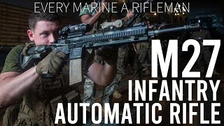 M27 IAR  The USMCs New Standard Service Assualt Rifle in Action [upl. by Nerta]