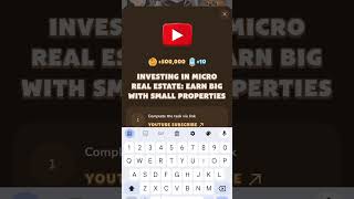 Investing in Micro Real Estate Earn Big with Small Properties memefi telegaram shortsvideo [upl. by Schott437]