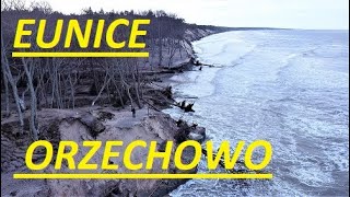 ORZECHOWO  KLIF  FILM Z DRONA  PO quotEUNICEquot  20022022r orzechowo eunice ustkanafali [upl. by Anastas]