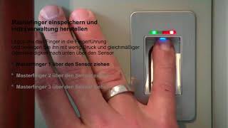 Fingerscanner IDENCOM bedienen und programmieren mit dem Adminfinger [upl. by Nishi]