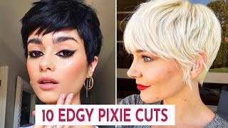 10 Edgy Pixie Haircut And Hairstyles  Short Haircut 2023 [upl. by Aramak718]