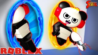 Combo Is The Portal Master Lets Play Roblox Portal with Combo Panda [upl. by Ecirtnuahs]