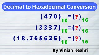 Decimal to Hexadecimal Conversion Explained in Hindi [upl. by Lithea66]