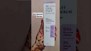 De construct anti dandruff scalf serum review shorts youtubeshorts [upl. by Godderd]