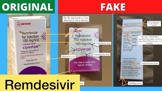 Original and Fake Remdesivir injection Remdesivir injection covid19 Remdesivirreview [upl. by Deonne]