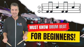 MUST KNOW Drum Beat  Easy Beginner Drum Lesson [upl. by Valery]