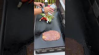 Flank Steak Fajitas On The Griddle  Steak On The Griddle [upl. by Atteuqram]