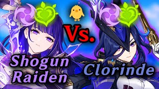 ⚡SHOGUN RAIDEN vs CLORINDE MEJOR DPS  Genshin  🐤 [upl. by Kant761]