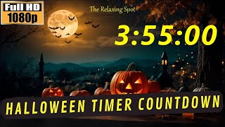 3 Hour and 55 Minute Timer Countdown Celebrate Halloween 🦇 🎃👻 [upl. by Eanrahs269]