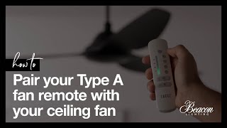 How to pair your Type A ceiling fan remote [upl. by Raman]