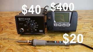 Soldering irons test 20 vs 40 vs 400 [upl. by Iline]