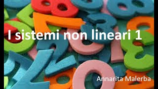 I sistemi non lineari 1 [upl. by Llarret]