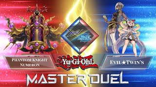 XyZLink Festival  Phantom Knight  Numeron VS Evil★Twins YuGiOh MasterDuel [upl. by Anahsal852]