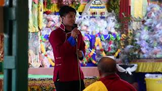 Bhu Lobsang beautifully sang a Bhutanese song at Dolma LhakhangLungla Tawang [upl. by Seiber615]