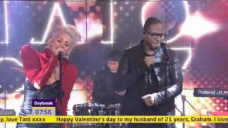 Taio Cruz ft Kimberly Wyatt Performing Higher Live Daybreak [upl. by Tansy]