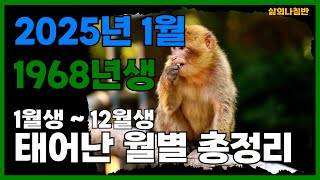 1968년생 1월 원숭이띠 중요한 변화의 달 놓치면 후회할 운세 원숭이띠1월운세 68년생1월운세 68년1월운세 [upl. by Ennad]