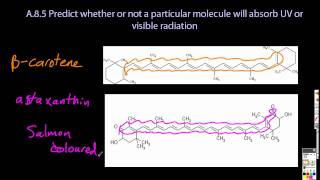 A85 Predict whether a particular molecule will absorb UV or visible radiation IB Chemistry HL [upl. by Antonella]