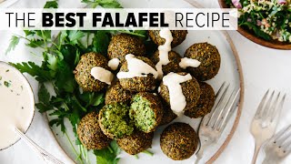 THE BEST FALAFEL RECIPE  crispy fried and baked falafel vegan [upl. by Hanahs]