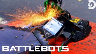 Sawblaze Dominates Using Their HammerSaw  Battlebots  Discovery [upl. by Kosse681]