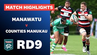 RD 9 HIGHLIGHTS Manawatū v Counties Manukau Bunnings NPC 2024 [upl. by Adierf548]