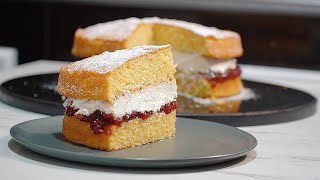 VICTORIA Sponge Cake A TIMELESS BRITISH Treat for Afternoon TEA [upl. by Peskoff408]