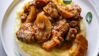 Braised Pork and Apple Casserole Recipe [upl. by Acimak]