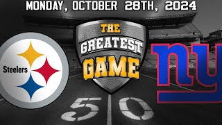 New York Giants vs Pittsburgh Steelers October 28 2024  The Greatest Game [upl. by Atyekram]