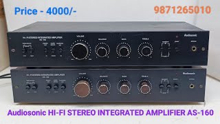 Audiosonic HIFI STEREO INTEGRATED AMPLIFIER AS160 Price  4000 PER Contact No  9871265010 [upl. by Ymor285]