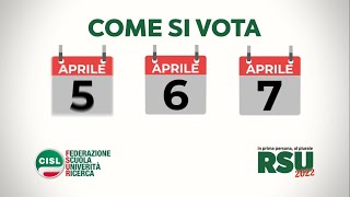 RSU 2022  COME SI VOTA [upl. by Neih]