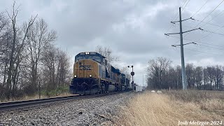 CSX M56109 w CSX SD70MACe 4537 and CSX ES44AH 3177  Putnam County Road 7 in Leipsic OH 41124 [upl. by Ramiah]