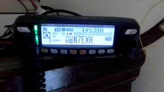 Dual Watch on the Yaesu FTM100DR Lots of static [upl. by Assylem526]