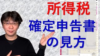 確定申告書の見方 【個人の所得税の確定申告】 [upl. by Atinel]