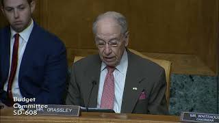 Grassley Delivers Opening Remarks at Senate Budget Committee Hearing on Electric Vehicles [upl. by Blainey]