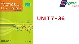 TACTICS for LISTENING BASIC UNIT 7 36 [upl. by Gladi]