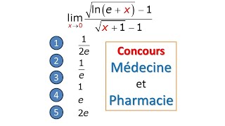 CONCOURS MEDECINE ET PHARMACIE QUESTION N 24 [upl. by Formica]