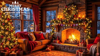 🎄 Christmas Atmosphere with Christmas Music 2025 amp a Crackling Fireplace 🔥  Cozy Holiday Ambience [upl. by Nathanael]