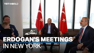 Erdogan meets Garibashvili Musk at Turkish House [upl. by Giwdul]