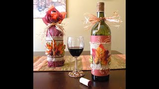 🎁How to Wrap a Bottle of Wine as a Gift for Thanksgiving Bottle Wrapping Ideas shorts [upl. by Ahseei67]