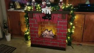 DIY Christmas Foam Board Fireplace With Plans httpstinyurlcom5akcwh73 [upl. by Sonitnatsok]