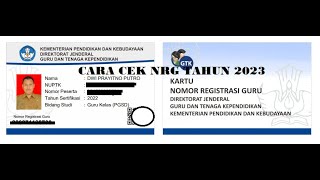 Cara Cek Nomor Registrasi Guru NRG Sertifikasi Terbaru [upl. by Hadnama]