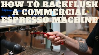 How To Backflush A Commercial Espresso Machine  Mr Espresso [upl. by Anaihs]