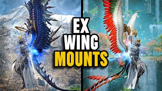 FFXIV  Dawntrail Extreme Wing Mounts Showcase [upl. by Graaf]