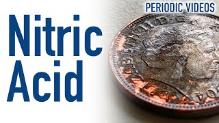 Dissolving Coins in Nitric Acid  Periodic Table of Videos [upl. by Amick239]