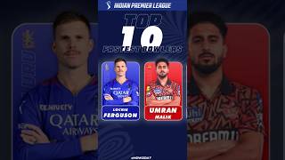 Top 10 Fastest Bowlers of IPL History [upl. by Kattie443]