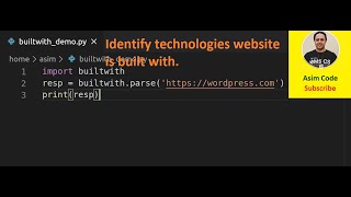 Identify technologies a website is built with the module builtWith in Python [upl. by Einoj]