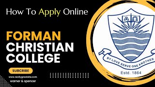 Forman Christian Collage online Apply  How to apply on Forman Christian Collage [upl. by Annaig287]