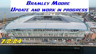 New Everton Stadium Bramley Moore update and work in progress [upl. by Coniah862]