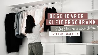 Offener Kleiderschrank selber bauen  mit dem Regalsystem WALKIN l Ankleidezimmer planen [upl. by Elak]