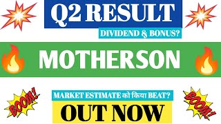 MOTHERSON Q2 RESULTS 2025  MOTHERSON Q2 RESULTS TODAY  MOTHERSON LATEST NEWS TODAY [upl. by Llig]